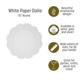 10 In. Round White Paper Doilies | 72 Count